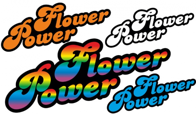 Flower Power Schriftzug