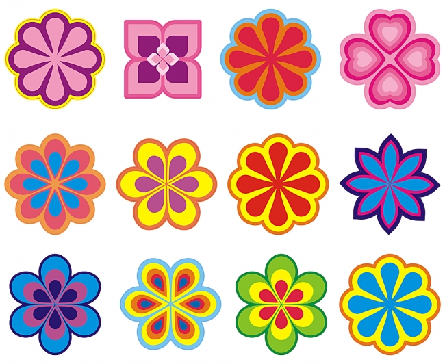 Hippie Flower Set 024
