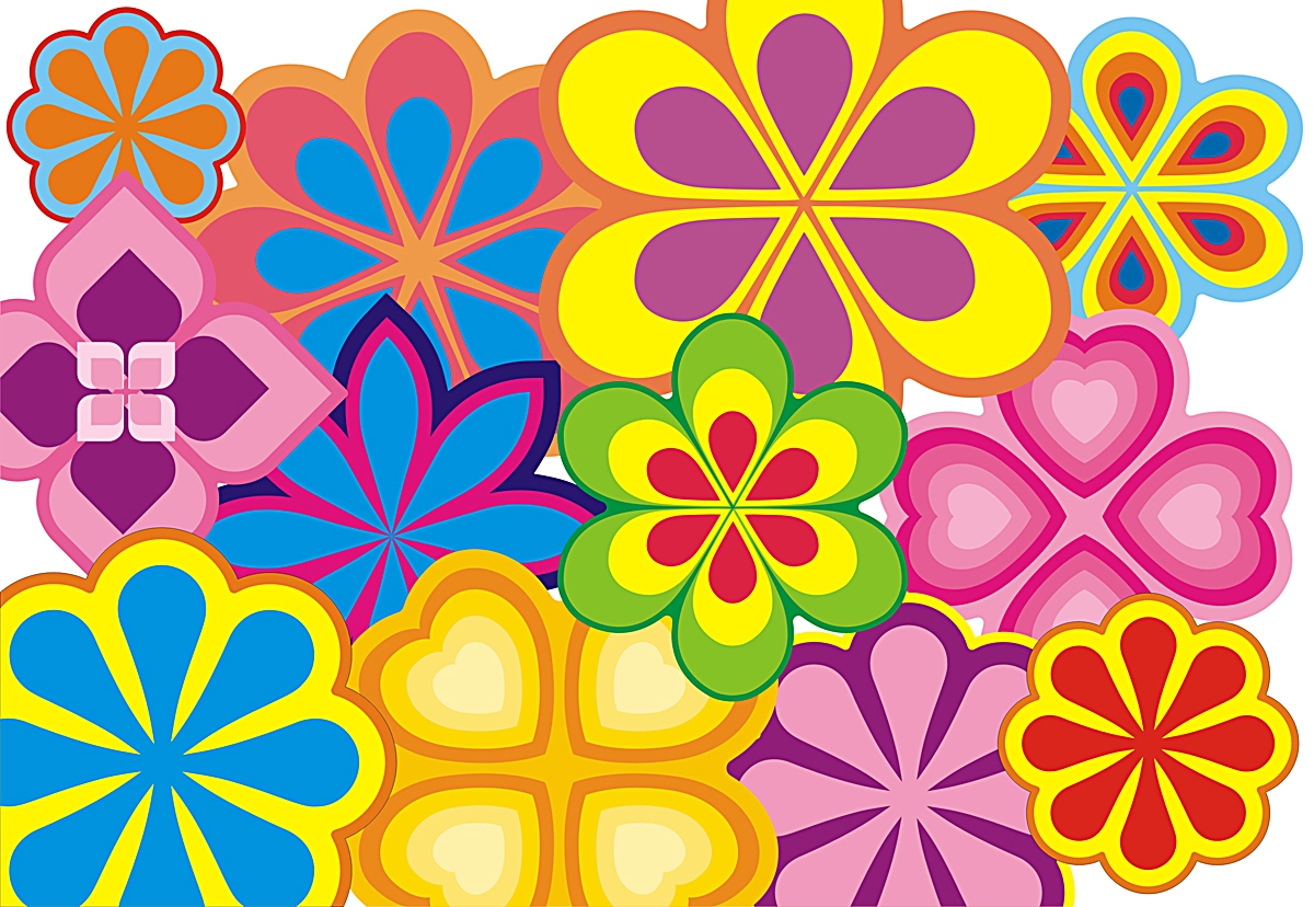 Hippie Flower Set 024
